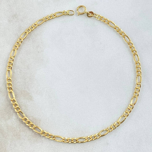 Pulso Figaro 1gr / 18.5cm / Oro Amarillo +1 18K *