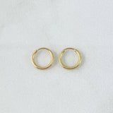 Candongas Aro Liso 0.4gr / 1cm / Oro Amarillo 18K © Candongas Aro Liso 0.4gr / 1cm / Oro Amarillo 18K ©