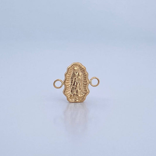 Herraje Silueta Virgen Guadalupe 0.55gr / 1.4cm / Troquelado Oro Amarillo 18K &