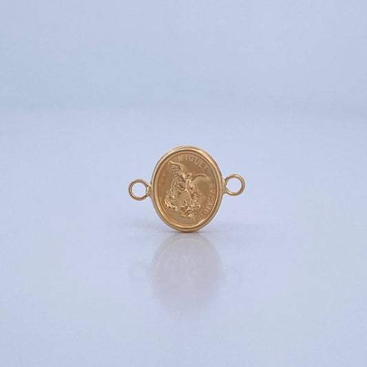 Herraje San Miguel Arcangel 0.9gr / 1.5cm / Troquelado Oro Amarillo 18K &