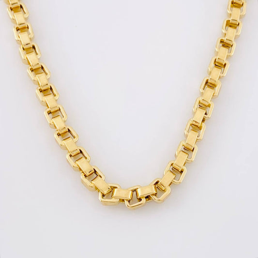 Cadena Veneciana Cuadrada 17.7g / 60cm / 4.5mm Oro Amarillo 18K