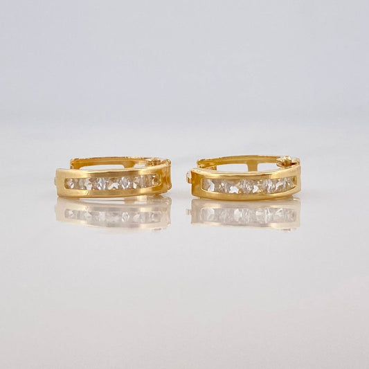 Candongas Carril 1.15g / 1cm Oro Amarillo 18K