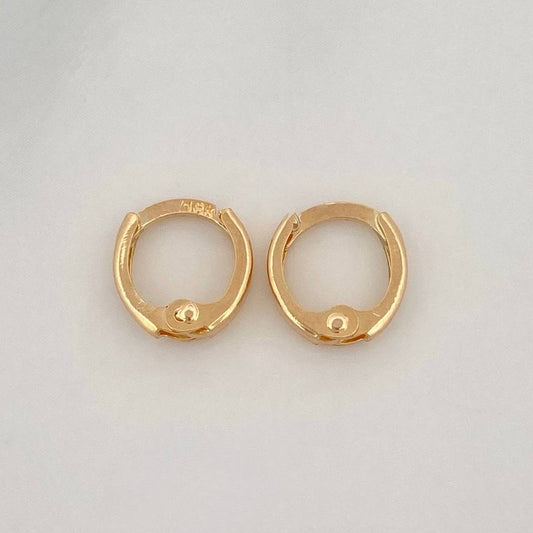 Candongas Carril Lisas 0.65g / 0.8cm Oro Amarillo 18K