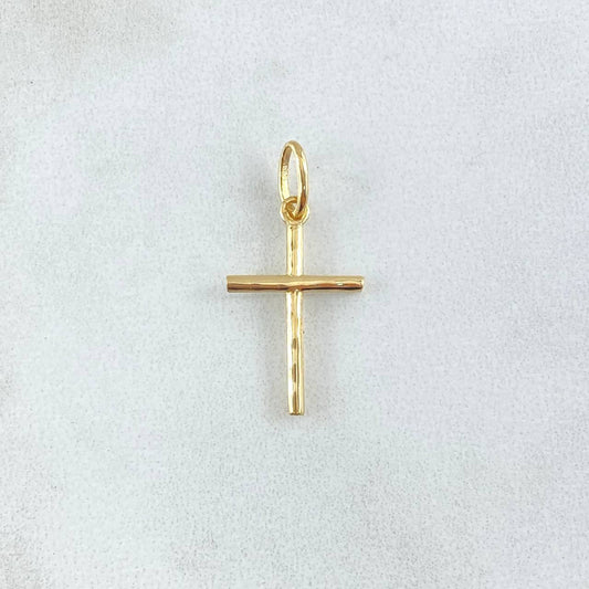 Dije Cruz Lisa 0.9gr / 2.5mm Oro Amarillo 18K