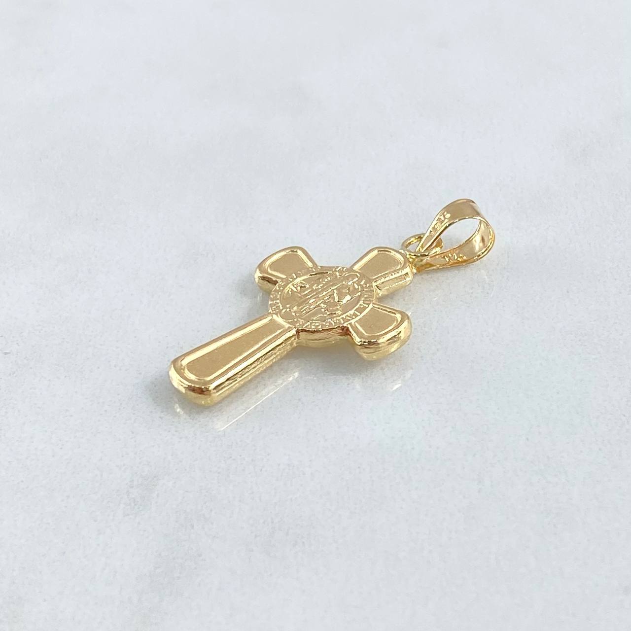 Dije Cruz Cristo 1.75gr / 3.6cm / Mate - San Benito Oro Amarillo 18K © Dije Cruz Cristo 1.75gr / 3.6cm / Mate - San Benito Oro Amarillo 18K ©