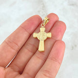 Dije Cruz Cristo 1.75gr / 3.6cm / Mate - San Benito Oro Amarillo 18K © Dije Cruz Cristo 1.75gr / 3.6cm / Mate - San Benito Oro Amarillo 18K ©