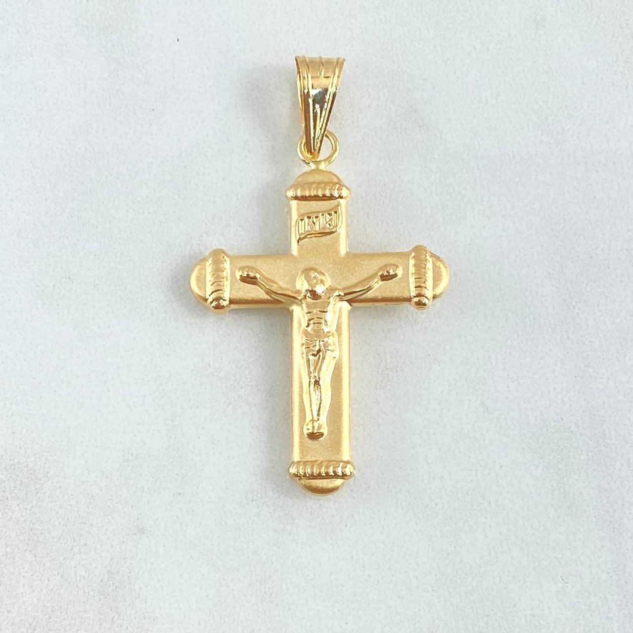 Dije Cruz Cristo INRI 2.75gr / 4.8cm / Mate Oro Amarillo 18K © Dije Cruz Cristo INRI 2.75gr / 4.8cm / Mate Oro Amarillo 18K ©