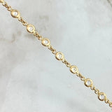 Pulso Roll-On Burbujas 5.95gr / 18cm / 4.6mm Circones Blancos Oro Amarillo 18K Pulso Roll-On Burbujas 5.95gr / 18cm / 4.6mm Circones Blancos Oro Amarillo 18K