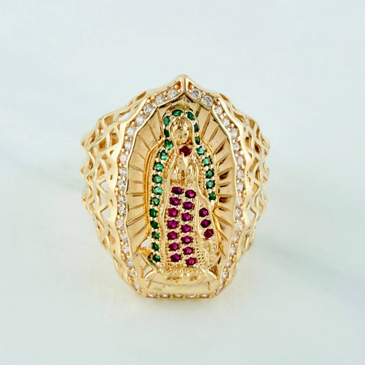 Anillo Virgen Guadalupe 8 g / T12 Oro Amarillo 18K