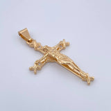 Dije Cruz Cristo X 5.3gr / 4.5cm / Circones Blancos Oro Amarillo 18K $ Dije Cruz Cristo X 5.3gr / 4.5cm / Circones Blancos Oro Amarillo 18K $