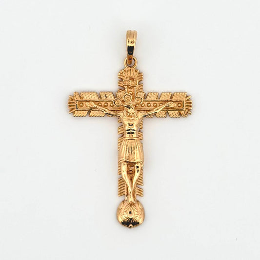 Dije Cruz Cristo Milagroso 5.35gr / 4.3cm / Oro Amarillo 18K