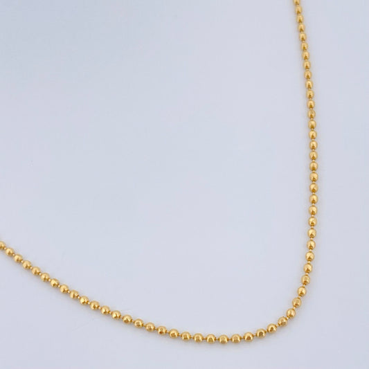 Cadena Militar 2.55gr / 60.5cm / Oro Amarillo +3 18K &