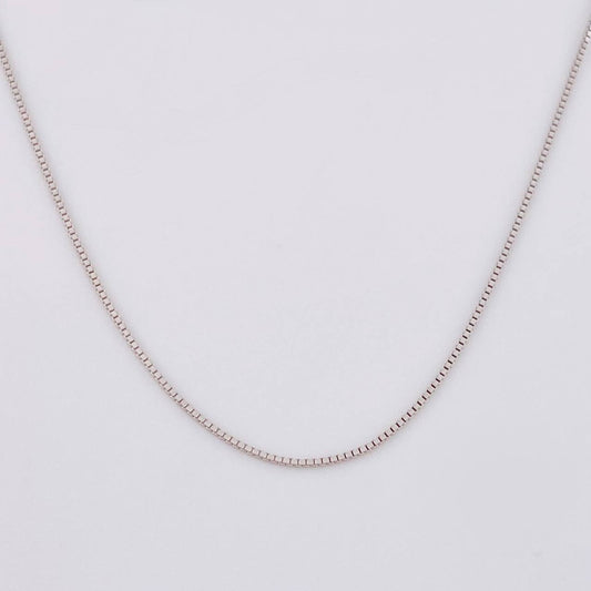 Cadena Veneciana 1.1g / 45cm / 0.5mm Oro Blanco 18K