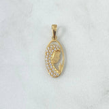 Dije Virgen Maria 1.35gr / 2.7cm / Circones Blancos Oro Amarillo 18K Dije Virgen Maria 1.35gr / 2.7cm / Circones Blancos Oro Amarillo 18K