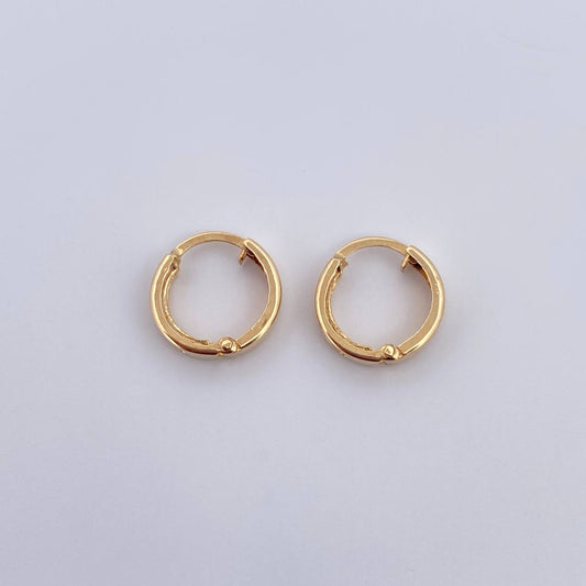 Candongas Carril Doble 0.85gr / 1cm / Oro Amarillo 18K &
