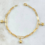 Pulso Cajon Infinito Especial 4.2gr / 19cm / 4mm Estrellas Oro Amarillo +4 18K © Pulso Cajon Infinito Especial 4.2gr / 19cm / 4mm Estrellas Oro Amarillo +4 18K ©