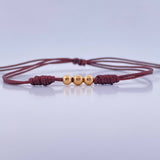 Pulsera Café Bolas 3mm 3 und Lisas Oro Amarillo 18K (A.C) Pulsera Café Bolas 3mm 3 und Lisas Oro Amarillo 18K (A.C)