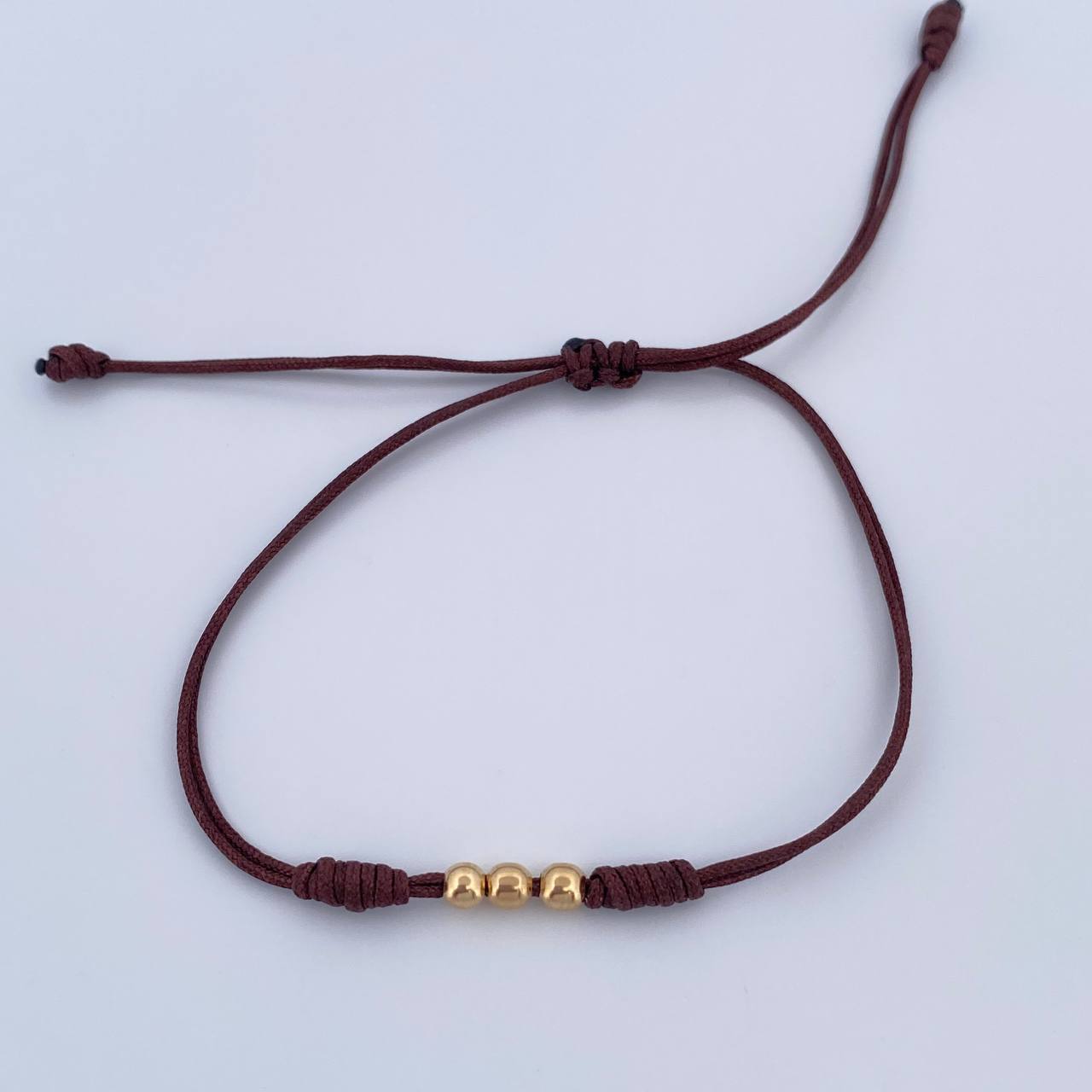 Pulsera Café Bolas 3mm 3 und Lisas Oro Amarillo 18K (A.C) Pulsera Café Bolas 3mm 3 und Lisas Oro Amarillo 18K (A.C)