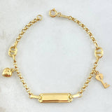 Pulso Bebé Placa Roll-On 2.9gr / 15cm / 2.5mm Corazon Llave Oro Amarillo +4 18K © Pulso Bebé Placa Roll-On 2.9gr / 15cm / 2.5mm Corazon Llave Oro Amarillo +4 18K ©