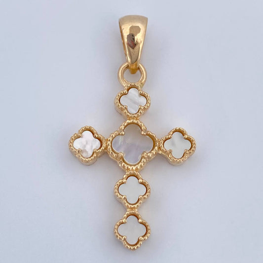 Dije Cruz Treboles 3.6gr / 3.2cm / Oro Amarillo 18K &