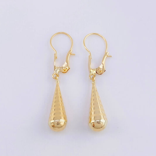 Candongas Lagrima 0.85 g / 3.1 cm Oro Amarillo 18K