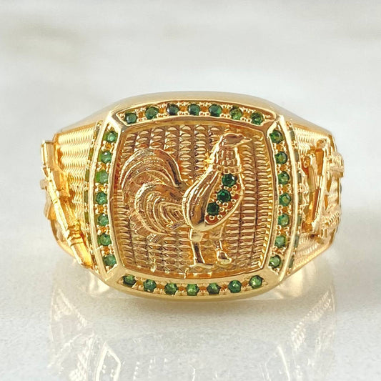 Anillo Gallo Armas 11gr / T11 / Oro Amarillo 18K