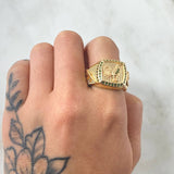 Anillo Gallo Armas 11gr / T11 / Oro Amarillo 18K Anillo Gallo Armas 11gr / T11 / Oro Amarillo 18K