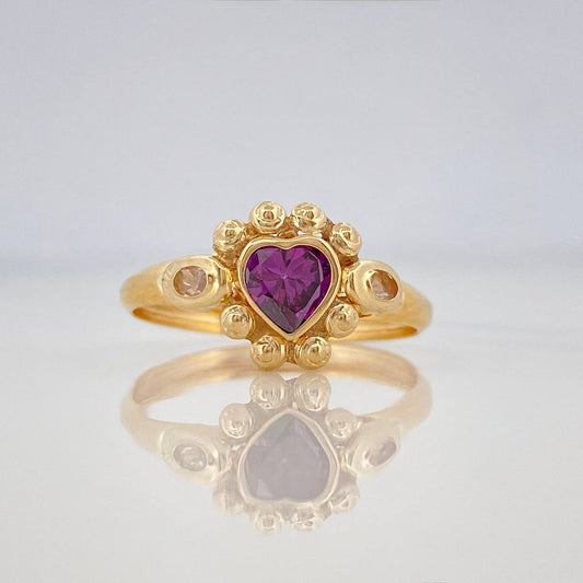 Anillo Corazon 1.65 g / T8 1/4 Oro Amarillo 18K