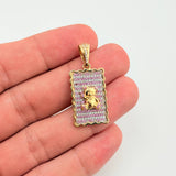 Dije Placa Oso Ondeada 5.9gr / 3.8cm / Oro Amarillo 18K © Dije Placa Oso Ondeada 5.9gr / 3.8cm / Oro Amarillo 18K ©