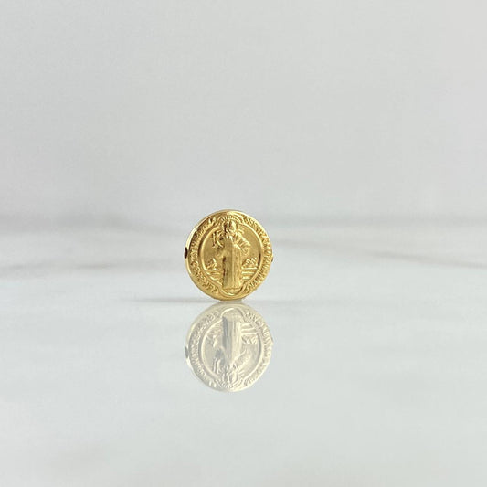 Herraje San Benito 0.4gr / 1cm / Tambor Oro Amarillo 18K