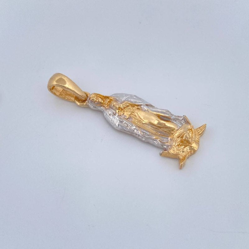 Dije Virgen Guadalupe 2.65gr / 3.1cm / Dos Oros Amarillo Blanco 18K $ Dije Virgen Guadalupe 2.65gr / 3.1cm / Dos Oros Amarillo Blanco 18K $