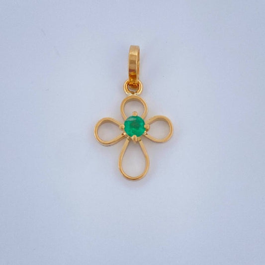 Dije Silueta Cruz Lagrima 0.5gr / 1.6cm / Oro Amarillo 18K &