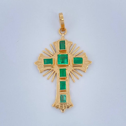 Dije Cruz Plana Aurora 1.8gr / 3.2cm / Oro Amarillo 18K $