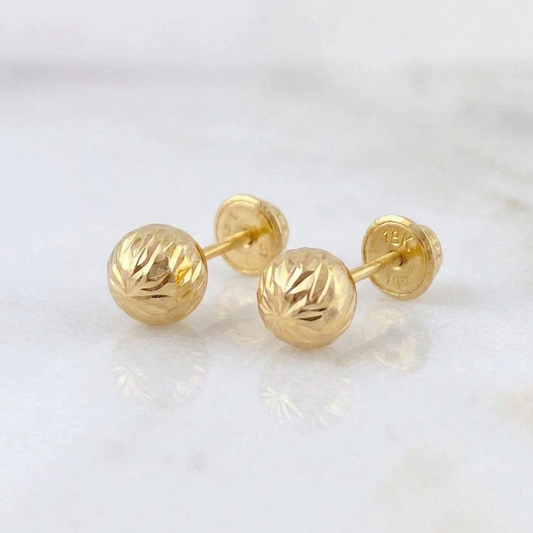 Topos Bola Diamantada 1.1 g / 8 mm Oro Amarillo 18K