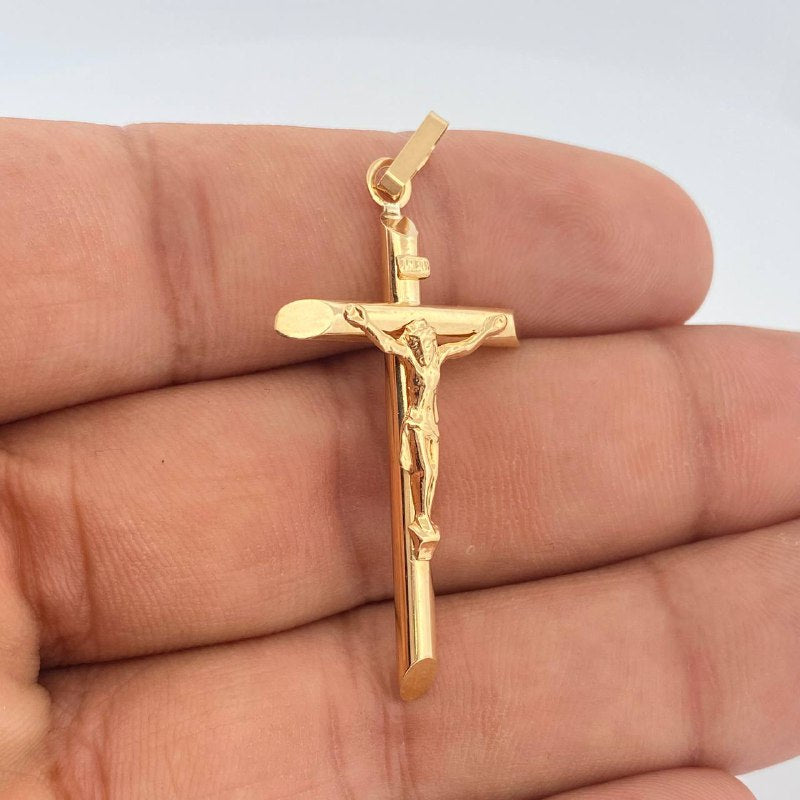 Dije Cruz Cristo 2.05gr / 4.8cm / Oro Amarillo 18K & Dije Cruz Cristo 2.05gr / 4.8cm / Oro Amarillo 18K &