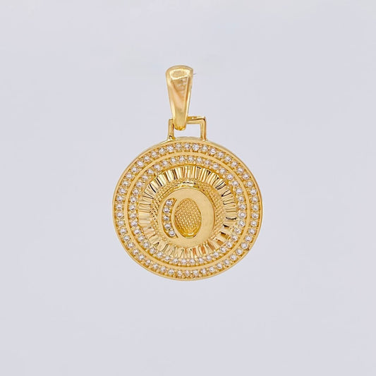 Dije Medalla Letra O 4.45 g / 3 cm Oro Amarillo 18K