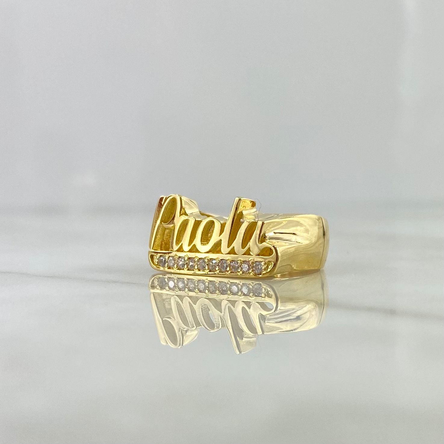 Fabricacion Bajo Pedido Anillo Nombre 3D Perzonalizado Sencillo 7gr / Oro Amarillo * Fabricacion Bajo Pedido Anillo Nombre 3D Perzonalizado Sencillo 7gr / Oro Amarillo *