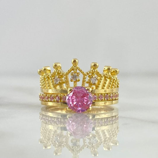 Fabricacion Bajo Pedido Solitario Corona Doble 6gr / Circones Oro Amarillo