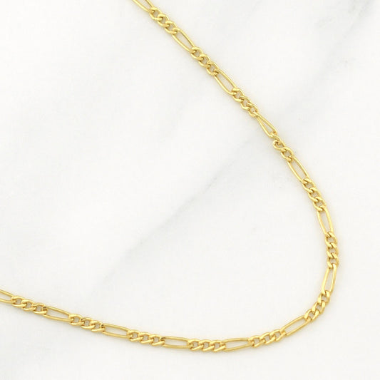 Cadena Figaro 1.85gr / 60cm / 1.15mm Oro Amarillo +1 18K $