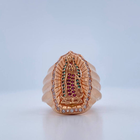 Anillo Virgen Milagroso 9.95gr / T10 1/2 / Oro Rosa 18K &