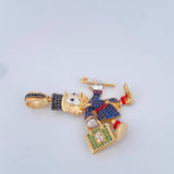 Dije Pato Maletin De Dinero 10.35gr / 4.6cm / Tres Oros 18K $ Dije Pato Maletin De Dinero 10.35gr / 4.6cm / Tres Oros 18K $