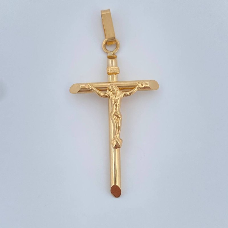 Dije Cruz Cristo 1.95gr / 4.6cm / Oro Amarillo 18K & Dije Cruz Cristo 1.95gr / 4.6cm / Oro Amarillo 18K &