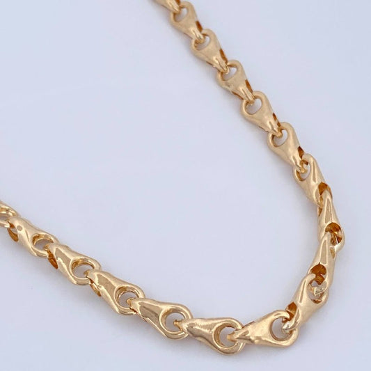 Cadena Rustica Espiga 9.7gr / 47.5cm / Oro Amarillo 18K &