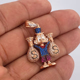 Dije Pato Bolsas De Dinero 9.35gr / 4cm / Tres Oros 18K $ Dije Pato Bolsas De Dinero 9.35gr / 4cm / Tres Oros 18K $