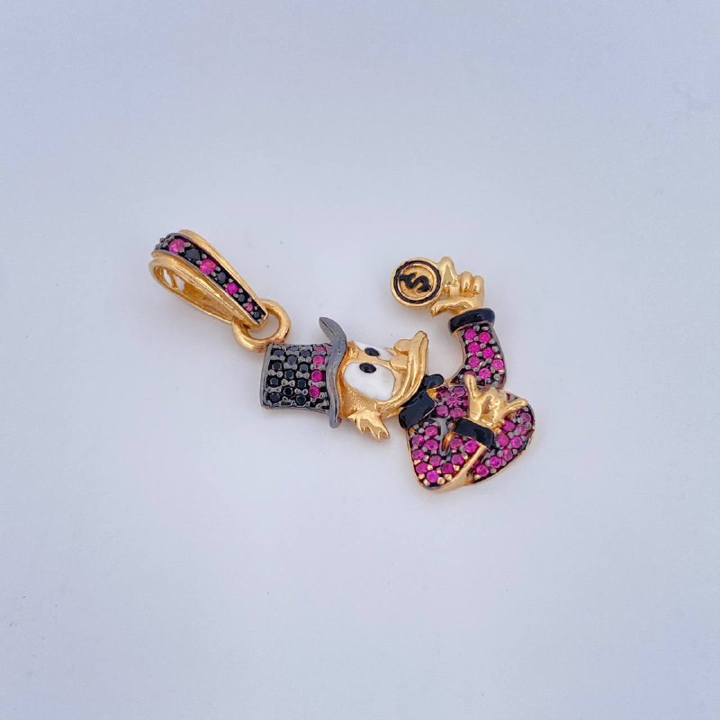 Dije Pato Inspirado 4.8gr / 3.6cm / Dos Oros Negro Amarillo 18K $ Dije Pato Inspirado 4.8gr / 3.6cm / Dos Oros Negro Amarillo 18K $