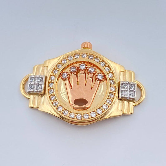 Herraje Corona Rx 5.2gr / 2.8cm / Tres Oros 18K &