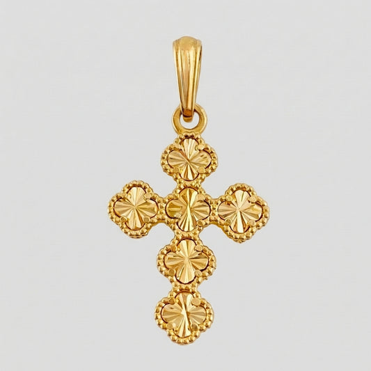 Dije Trebol Dorado 2.4 g / 3 cm Oro Amarillo 18K