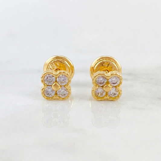 Topos Trebol 0.65 g / 3.8 mm Oro Amarillo 18K