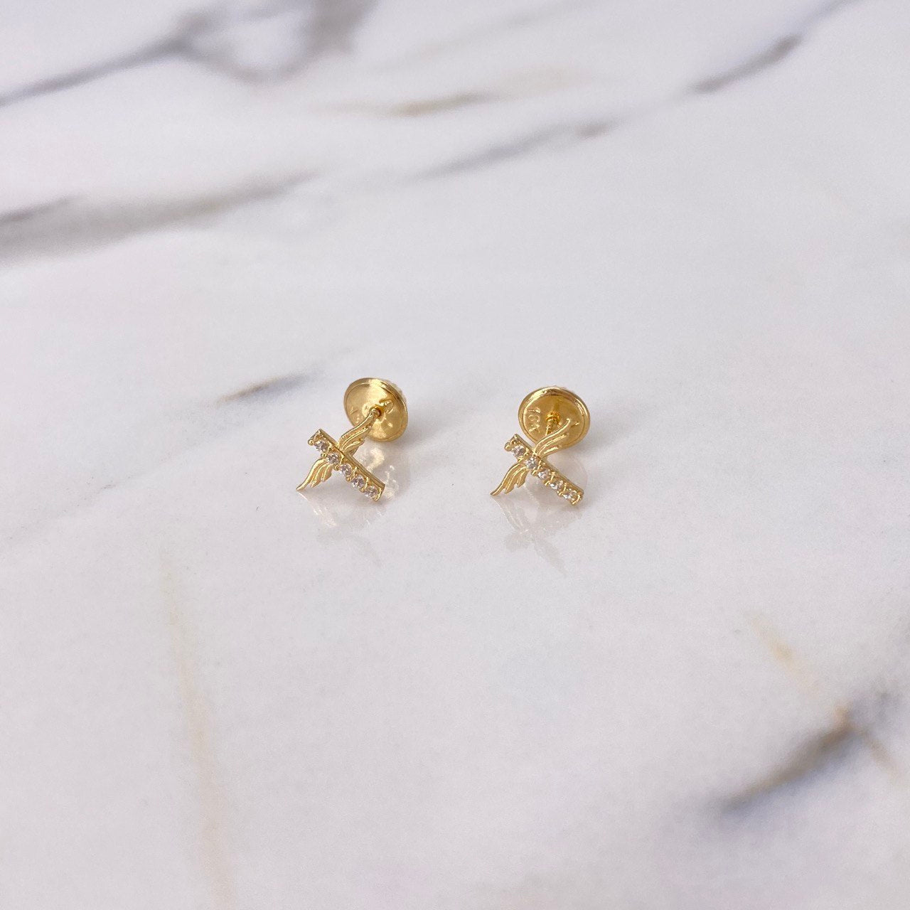 Topos Libelula 0.65gr / Circones Blancos Oro Amarillo & Topos Libelula 0.65gr / Circones Blancos Oro Amarillo &