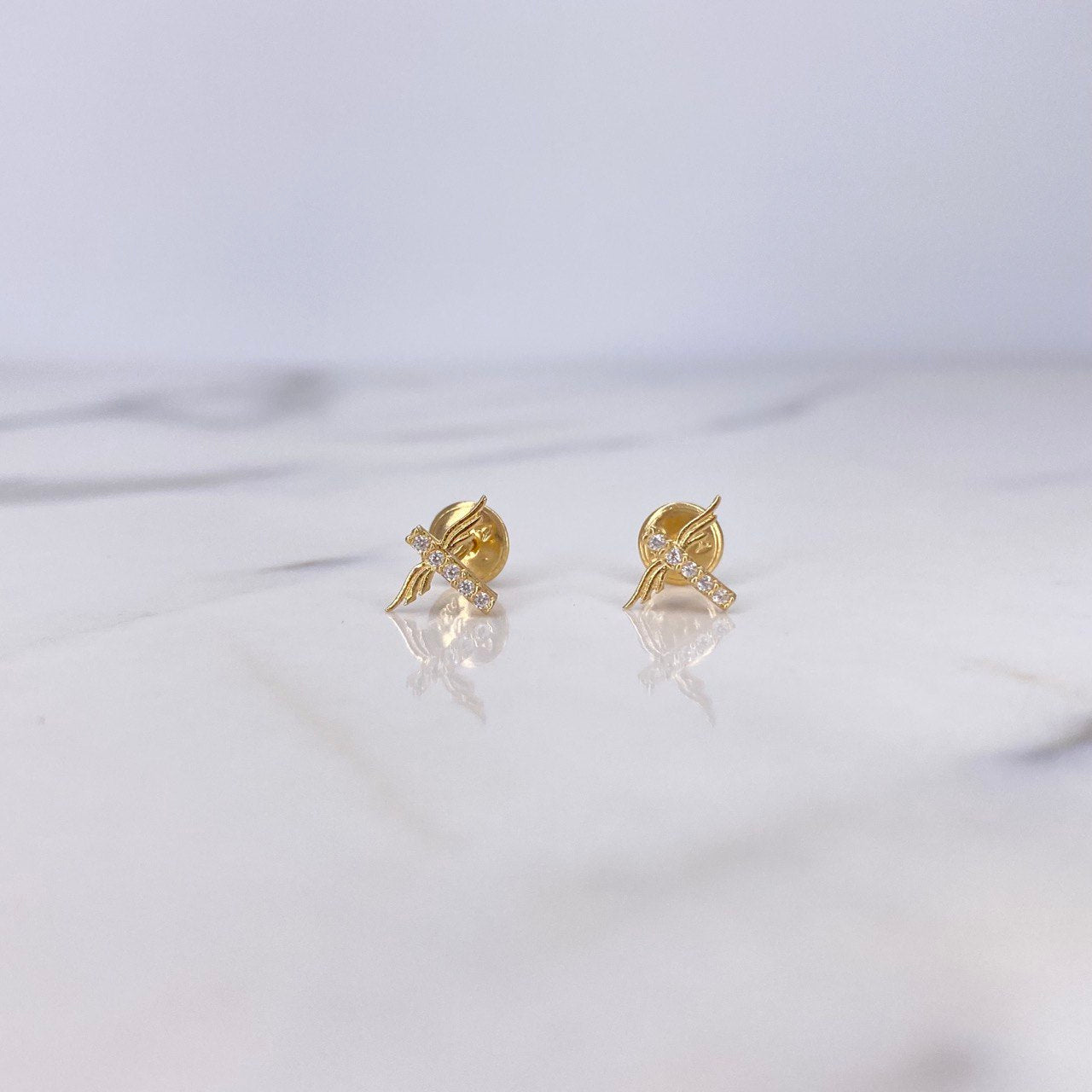 Topos Libelula 0.65gr / Circones Blancos Oro Amarillo & Topos Libelula 0.65gr / Circones Blancos Oro Amarillo &